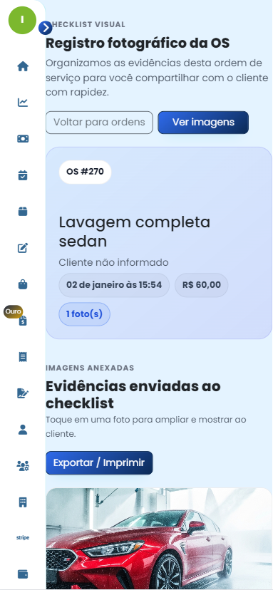 Imagem da release Check-list de avarias: carregue imagens para comprovar estado anterior